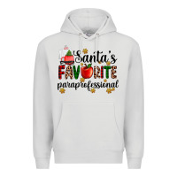 Dove Grey santa's favorite  paraprofesyonal Premium Hoodie - AdoDesignShop