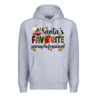 Heather Grey santa's favorite  paraprofesyonal Premium Hoodie - AdoDesignShop