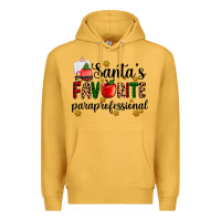Mustard santa's favorite  paraprofesyonal Premium Hoodie - AdoDesignShop