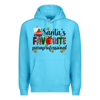 Ocean Blue santa's favorite  paraprofesyonal Premium Hoodie - AdoDesignShop