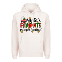 Pale Pink santa's favorite  paraprofesyonal Premium Hoodie - AdoDesignShop