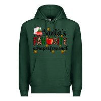 Sports Green santa's favorite  paraprofesyonal Premium Hoodie - AdoDesignShop