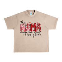 French Oak this mama wears her heart on her gleeve Urban Heavy Tee - MaliasSmallBusiness