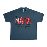 Midnight Navy this mama wears her heart on her gleeve Urban Heavy Tee - MaliasSmallBusiness