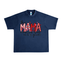 Navy this mama wears her heart on her gleeve Urban Heavy Tee - MaliasSmallBusiness
