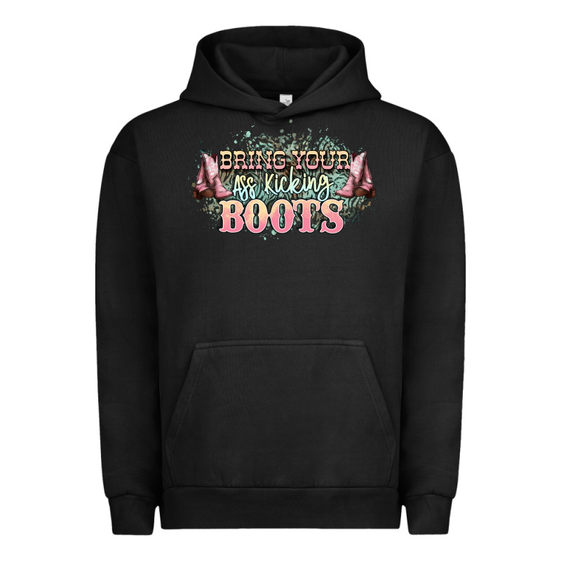 Bring Your Ass Kicking Boots Urban Hoodie by NancyCooperArtShop | Teevron