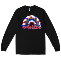 Black America rainbow Long Sleeve Tee - texasbilliewilder