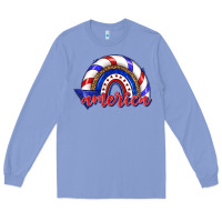 Colony Blue America rainbow Long Sleeve Tee - texasbilliewilder
