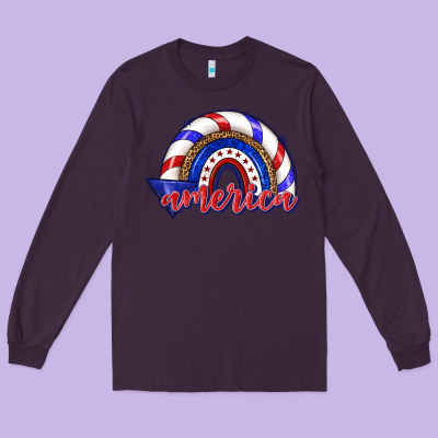 Long Sleeve Tee America rainbow