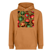 Meerkat christmas ornaments and leopard seamless pattern Heavyweight Hoodie - BundleAndBundleShop