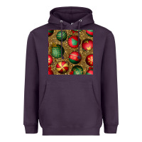 Plum christmas ornaments and leopard seamless pattern Heavyweight Hoodie - BundleAndBundleShop