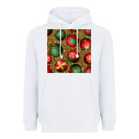 White christmas ornaments and leopard seamless pattern Heavyweight Hoodie - BundleAndBundleShop