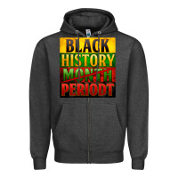 Charcoal Heather Black history month periodt Zipper Hoodie - Zillion Design Studio