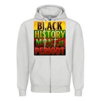 Dove Grey Black history month periodt Zipper Hoodie - Zillion Design Studio