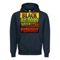Navy Black history month periodt Zipper Hoodie - Zillion Design Studio