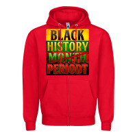 Red Black history month periodt Zipper Hoodie - Zillion Design Studio