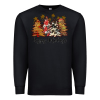 Black happy holidays Premium Sweatshirt - JahusDesignShop