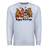 Heather Grey happy holidays Premium Sweatshirt - JahusDesignShop