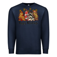 Navy happy holidays Premium Sweatshirt - JahusDesignShop