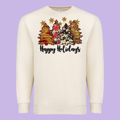 Happy Holidays Premium Sweatshirt Designed By Jahusdesignshop
