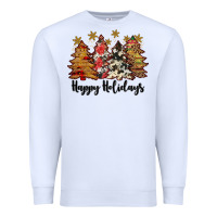 White happy holidays Premium Sweatshirt - JahusDesignShop