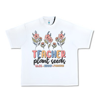White teacher plant seeds that grow forever Urban Heavy Tee - MaliasSmallBusiness