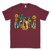 Burgundy show mom with horse mothers day Classic Tee - texasbilliewilder