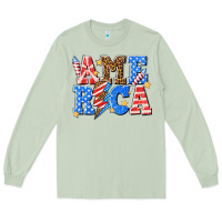 Matcha America with lightning bolt Long Sleeve Tee - texasbilliewilder