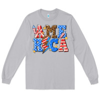 Moon Dust America with lightning bolt Long Sleeve Tee - texasbilliewilder