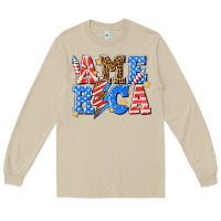 Mushroom America with lightning bolt Long Sleeve Tee - texasbilliewilder