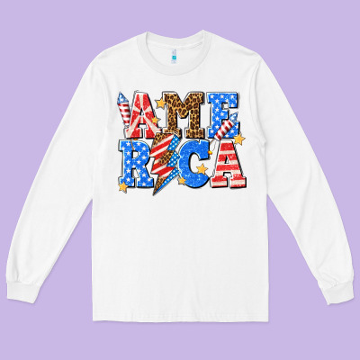 Long Sleeve Tee America with lightning bolt