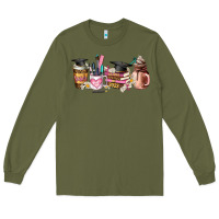 Army Green senior 2023 graduation coffee cups Long Sleeve Tee - AdoDesignShop