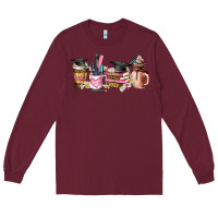 Burgundy senior 2023 graduation coffee cups Long Sleeve Tee - AdoDesignShop