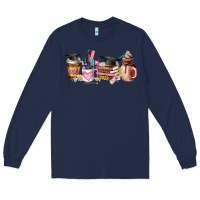 Navy senior 2023 graduation coffee cups Long Sleeve Tee - AdoDesignShop