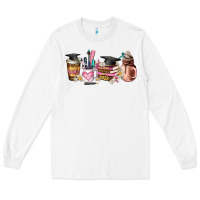 White senior 2023 graduation coffee cups Long Sleeve Tee - AdoDesignShop