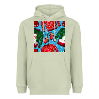 Matcha christmas clothes seamless pattern Heavyweight Hoodie - BundleAndBundleShop