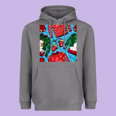 Christmas Clothes Seamless Pattern Heavyweight Hoodie Designed By Bundleandbundleshop