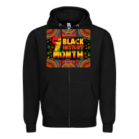 Black Black History Month Zipper Hoodie - Zillion Design Studio