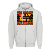 Dove Grey Black History Month Zipper Hoodie - Zillion Design Studio