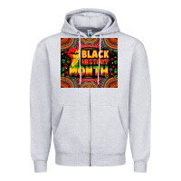 Heather Grey Black History Month Zipper Hoodie - Zillion Design Studio