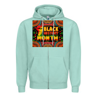 Seafoam Black History Month Zipper Hoodie - Zillion Design Studio