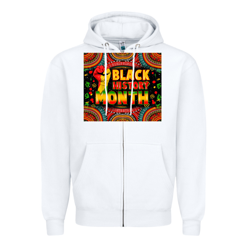 Black History Month Zipper Hoodie by Zillion Design Studio | Teevron
