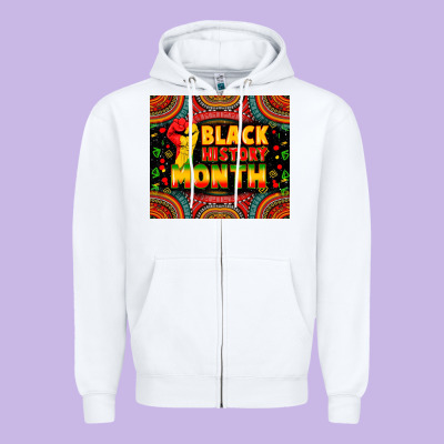 Black History Month Zipper Hoodie Designed By Zillion Design Studio