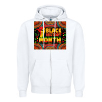 White Black History Month Zipper Hoodie - Zillion Design Studio
