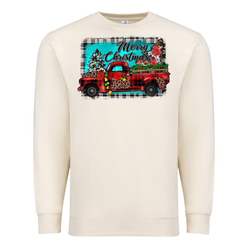 Truck Merry Christmas Premium Sweatshirt by JahusDesignShop | Teevron