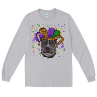 Moon Dust mardi gras pitbull Long Sleeve Tee - RanaPortraitStore