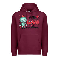 Burgundy little love machine Premium Hoodie - MaliasSmallBusiness