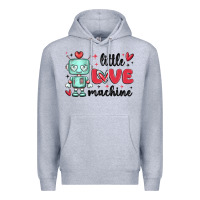 Heather Grey little love machine Premium Hoodie - MaliasSmallBusiness