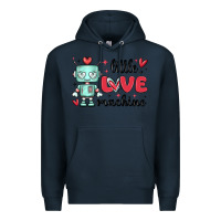 Navy little love machine Premium Hoodie - MaliasSmallBusiness