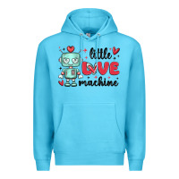 Ocean Blue little love machine Premium Hoodie - MaliasSmallBusiness